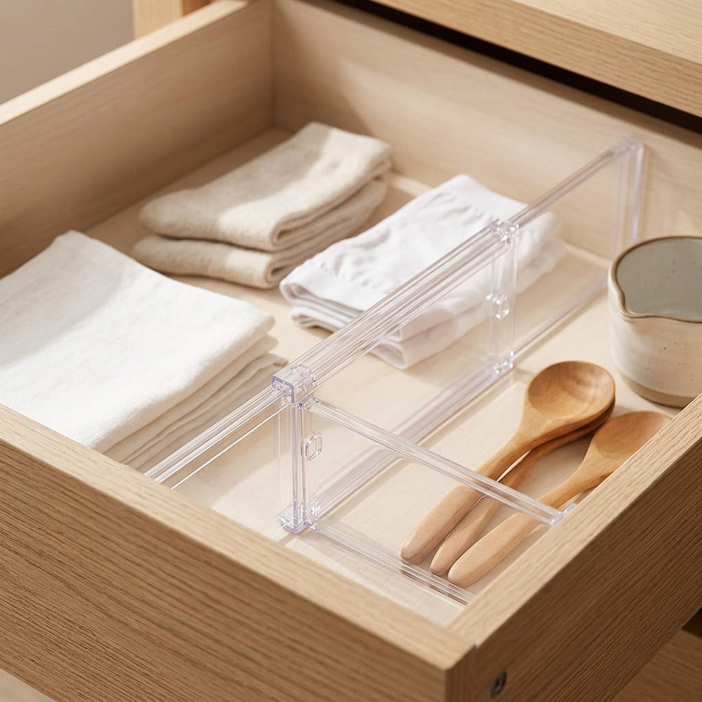 Drawerline™ PS Drawer Divider Organizer, styled close view