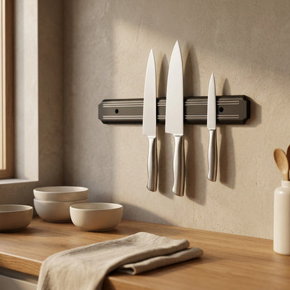 Rackblade™ Magnetic Knife Holder Plastic Kitchen Rack, styled close view