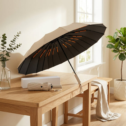 Sunstride™ 135cm Fully Automatic Umbrella in a calm home setting