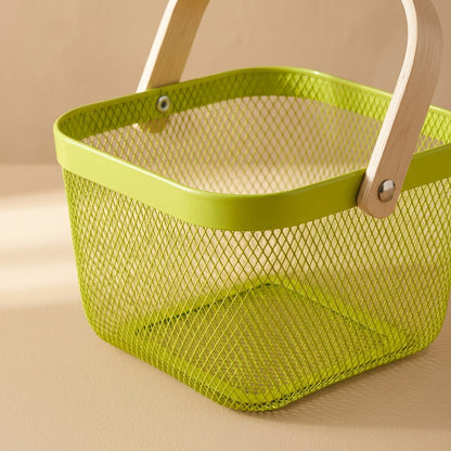 Fruitgleam™ Stainless Steel Fruit Basket, material and detail close-up