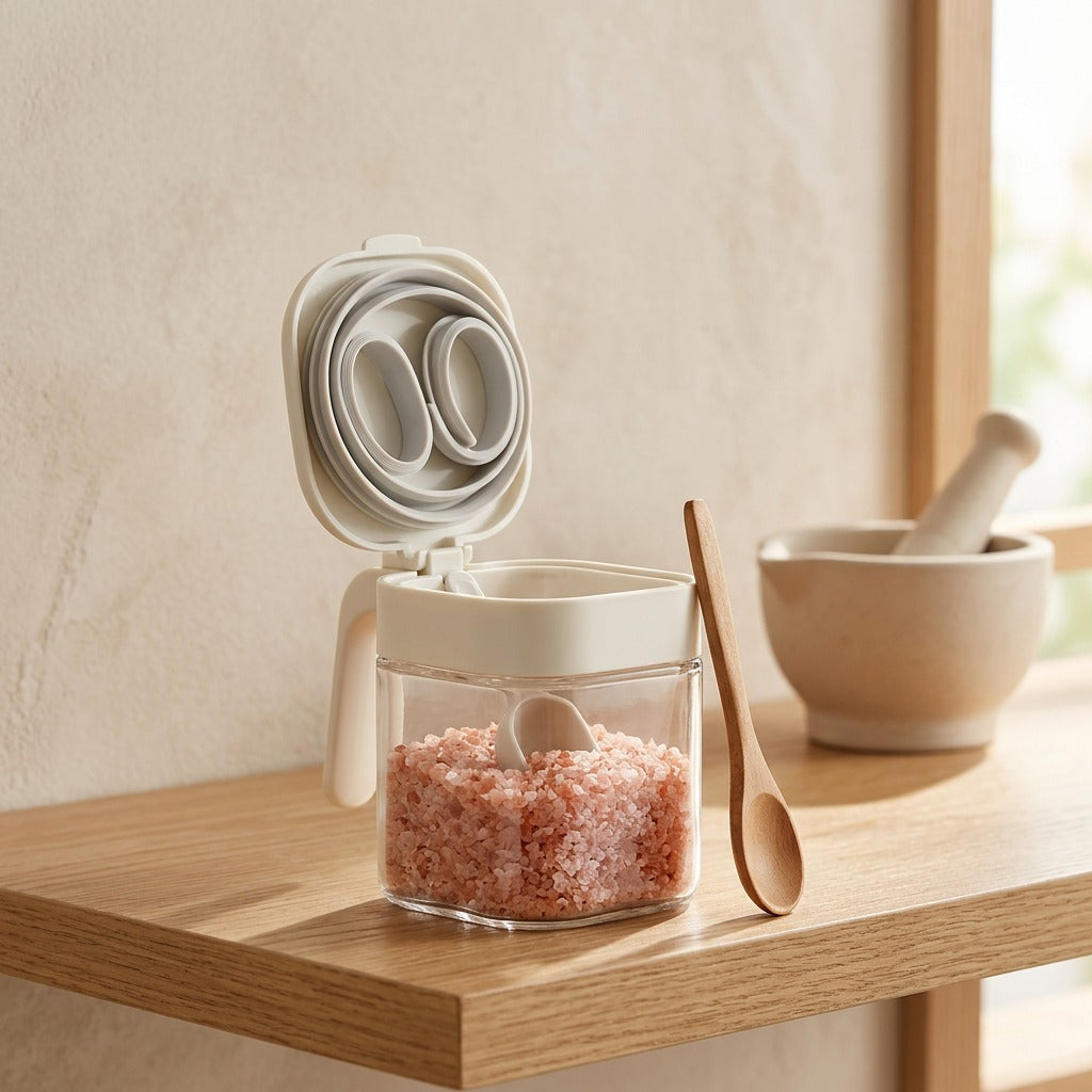 Spicecube™ Square Solid Seasoning Storage Box, styled close view