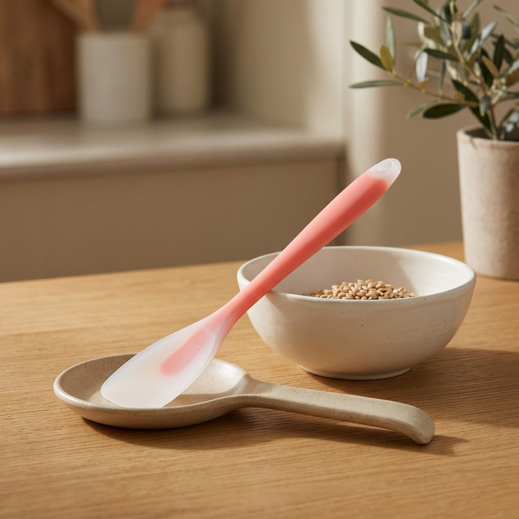 Panedge™ Silicone Kitchen Spatula for Non-Stick Pans, styled close view
