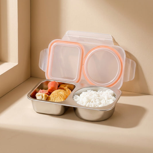Twinkeep™ Stainless Steel Two-Compartment Storage Box