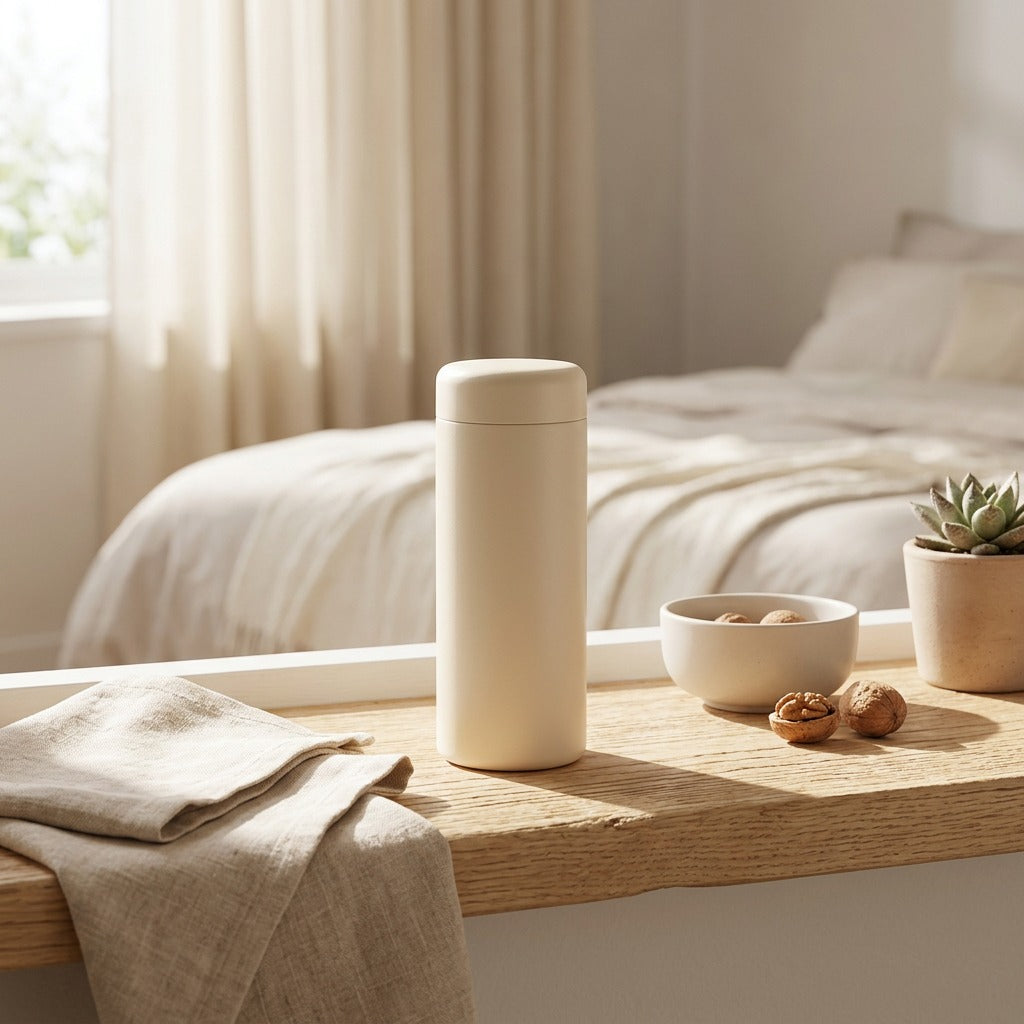 Pocketsteel™ Mini Pocket Stainless Steel Cup in a calm home setting
