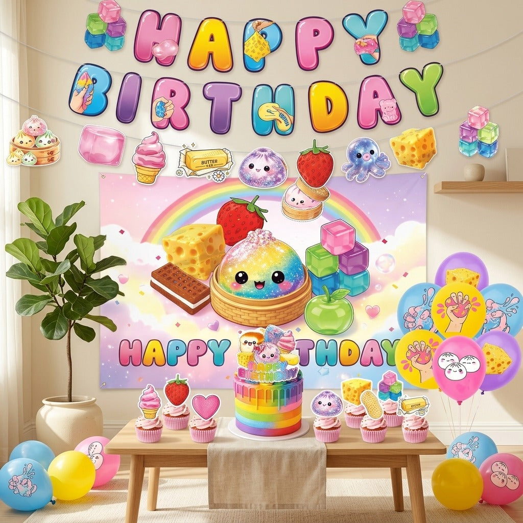Toonfest™ Cartoon Birthday Party Decoration Set in a calm home setting