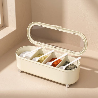 Spicequad™ Plastic Four-Compartment Seasoning Jar