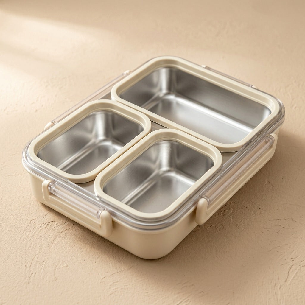 Lunchlatch™ 304 Stainless Steel Lunch Box, material and detail close-up