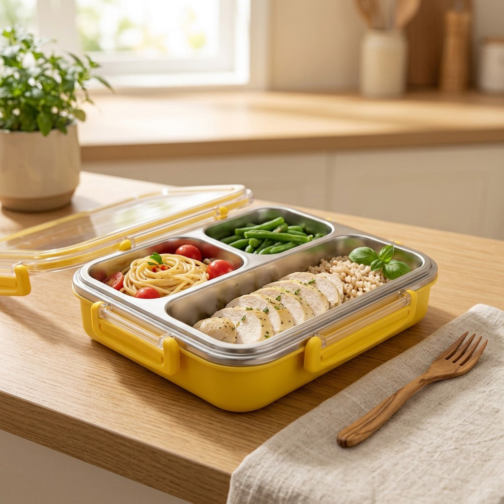 Lunchlatch™ 304 Stainless Steel Lunch Box in a calm home setting