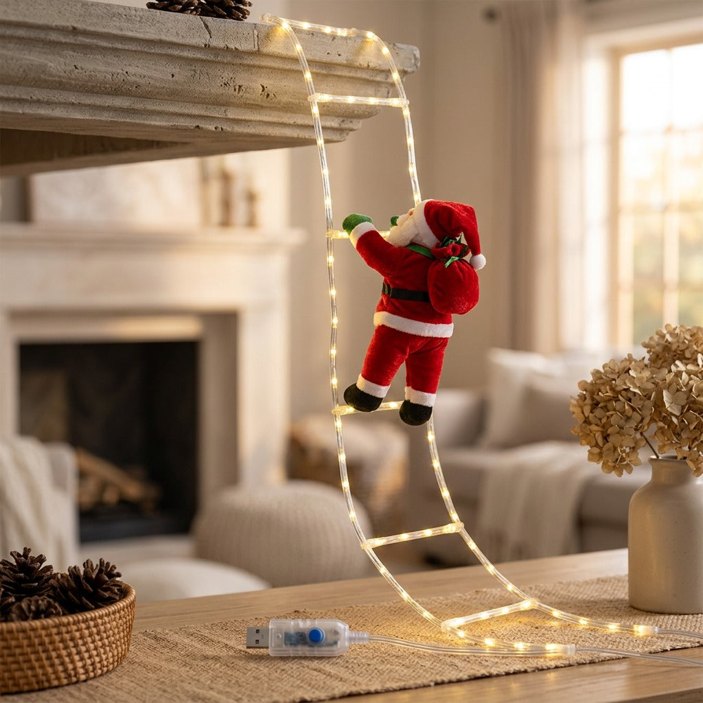 Merrylit™ Santa Claus LED String Lights, styled close view