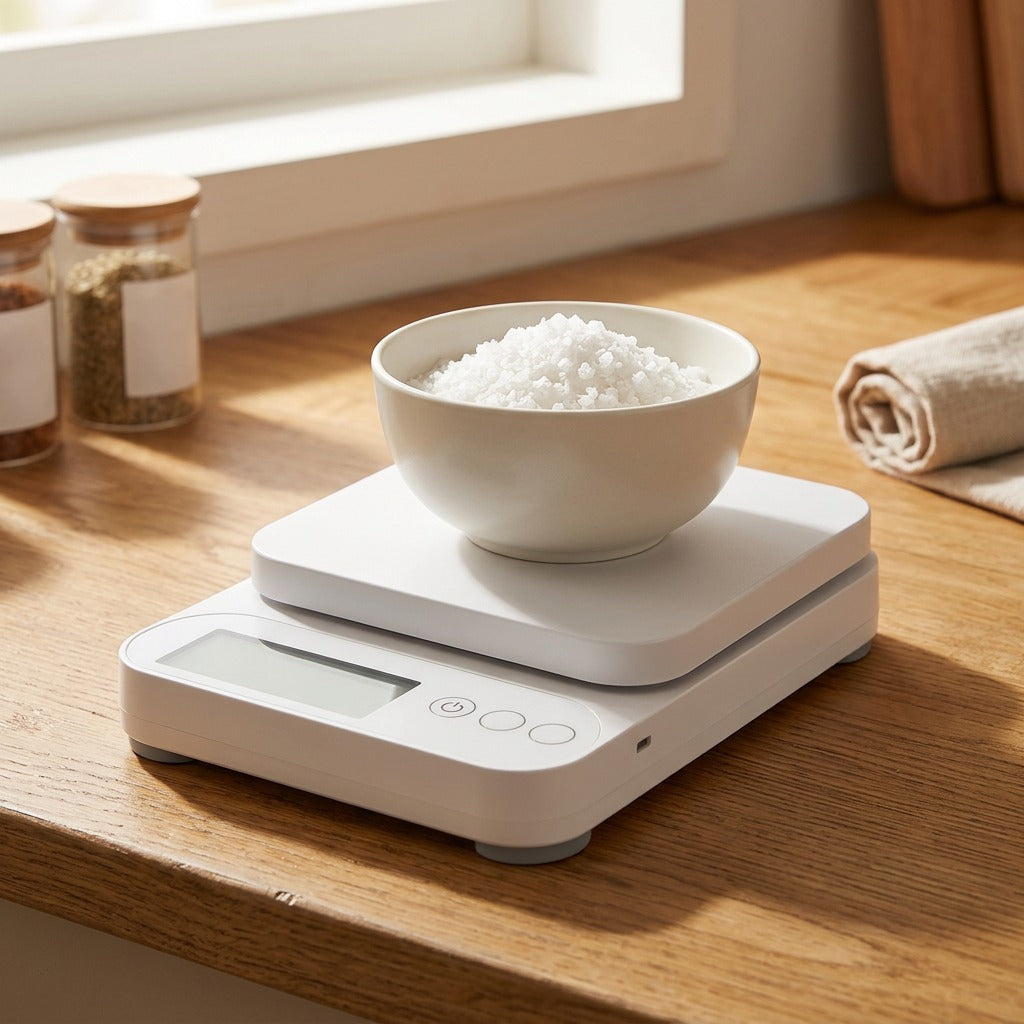 Gramglow™ Electronic Kitchen Food Scale, styled close view