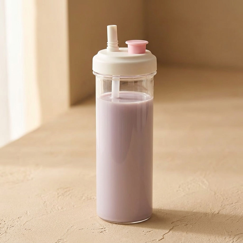 Sipclear™ Borosilicate Glass Milk Tea Cup, material and detail close-up