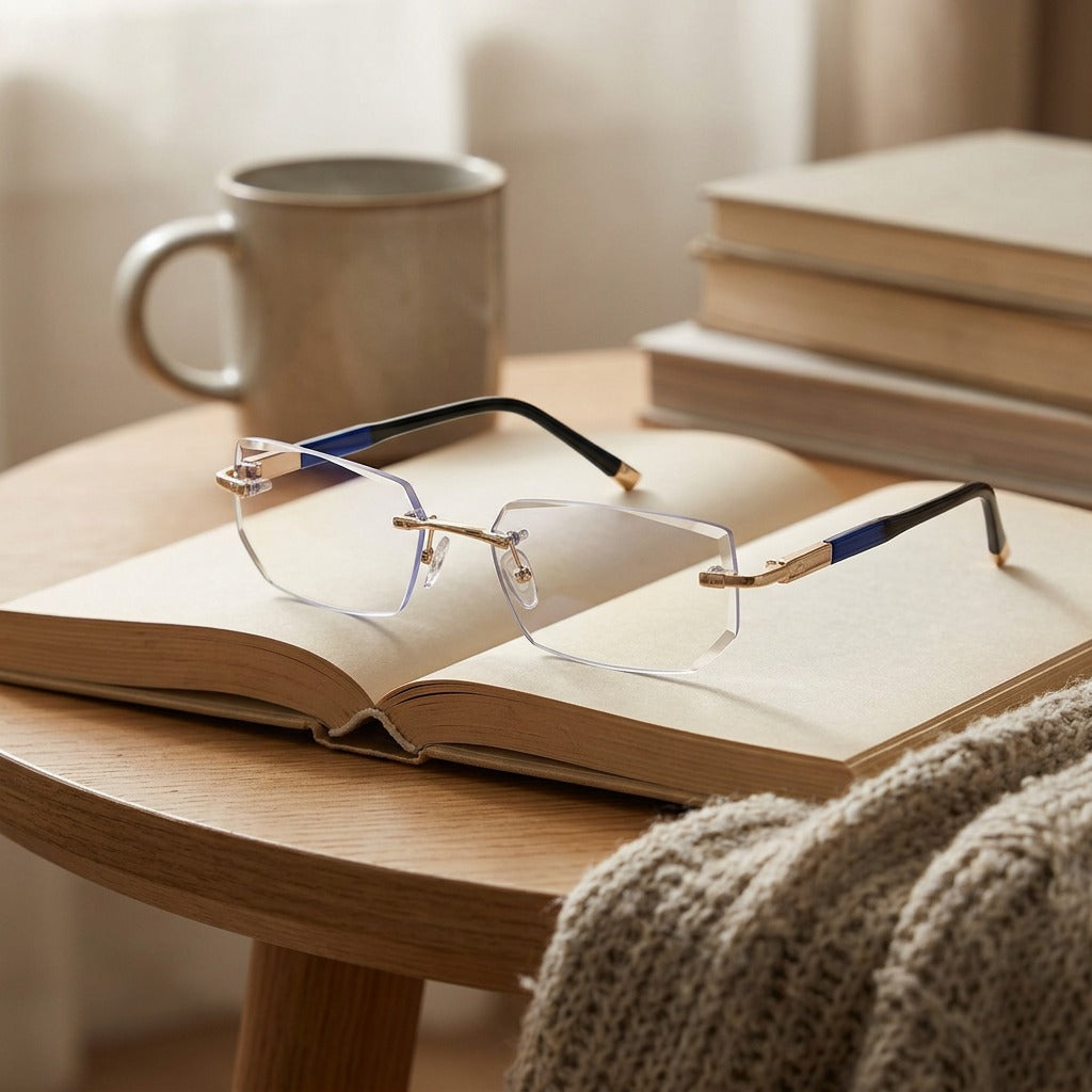 Softsight™ Anti-Blue Light Reading Glasses, styled close view