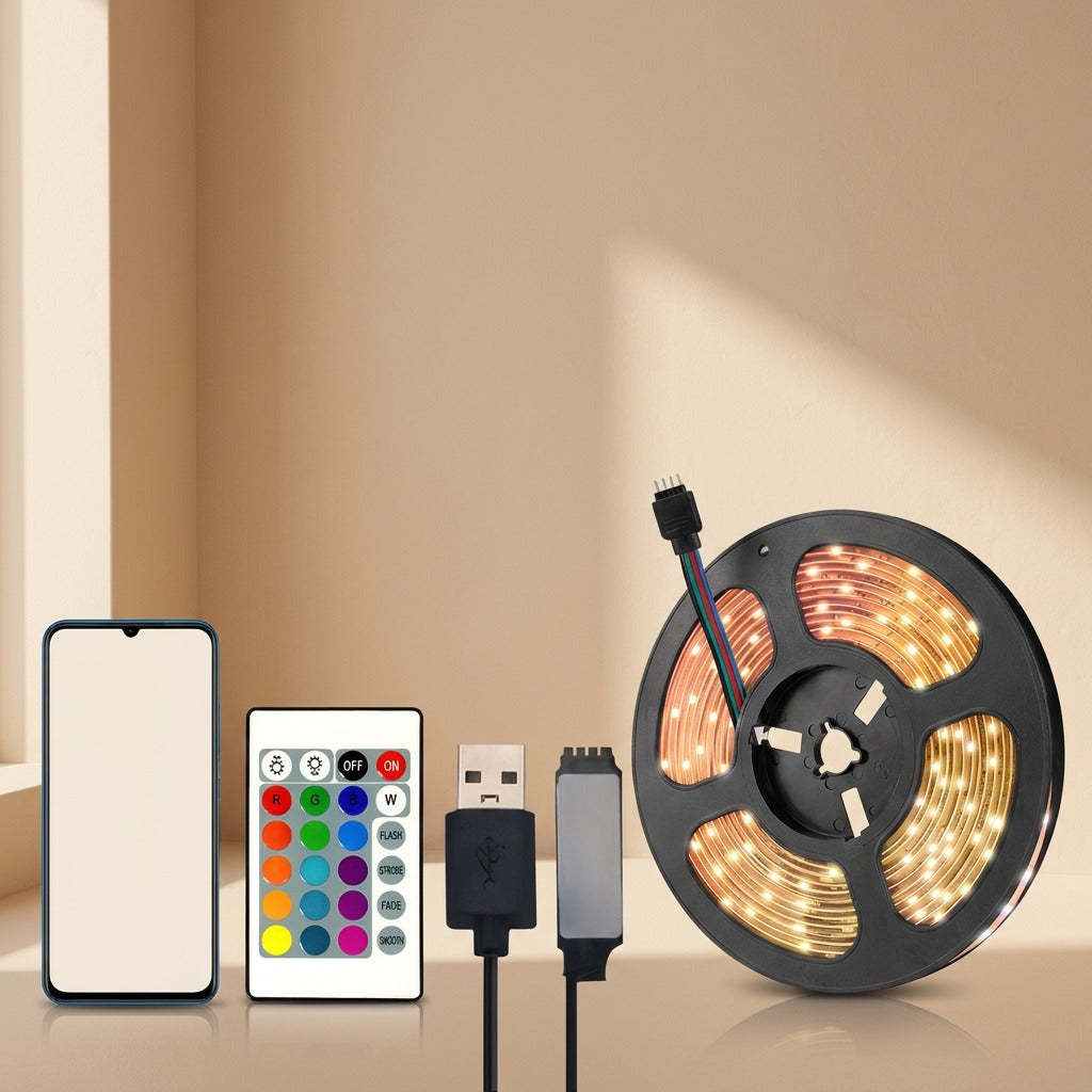 Wallgleam™ RGB LED Light Strip for TV Walls