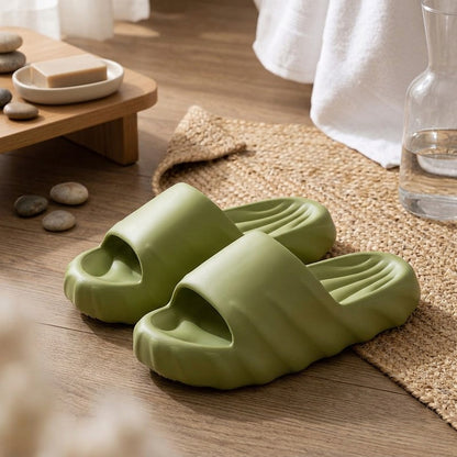 Thickstep™ Thick Sole EVA Slippers, styled close view