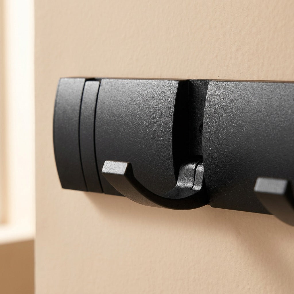 Foldhook™ Space Aluminum Folding Wall Hook, material and detail close-up
