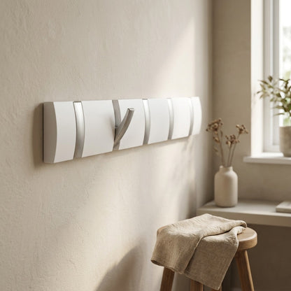 Foldhook™ Space Aluminum Folding Wall Hook, styled close view