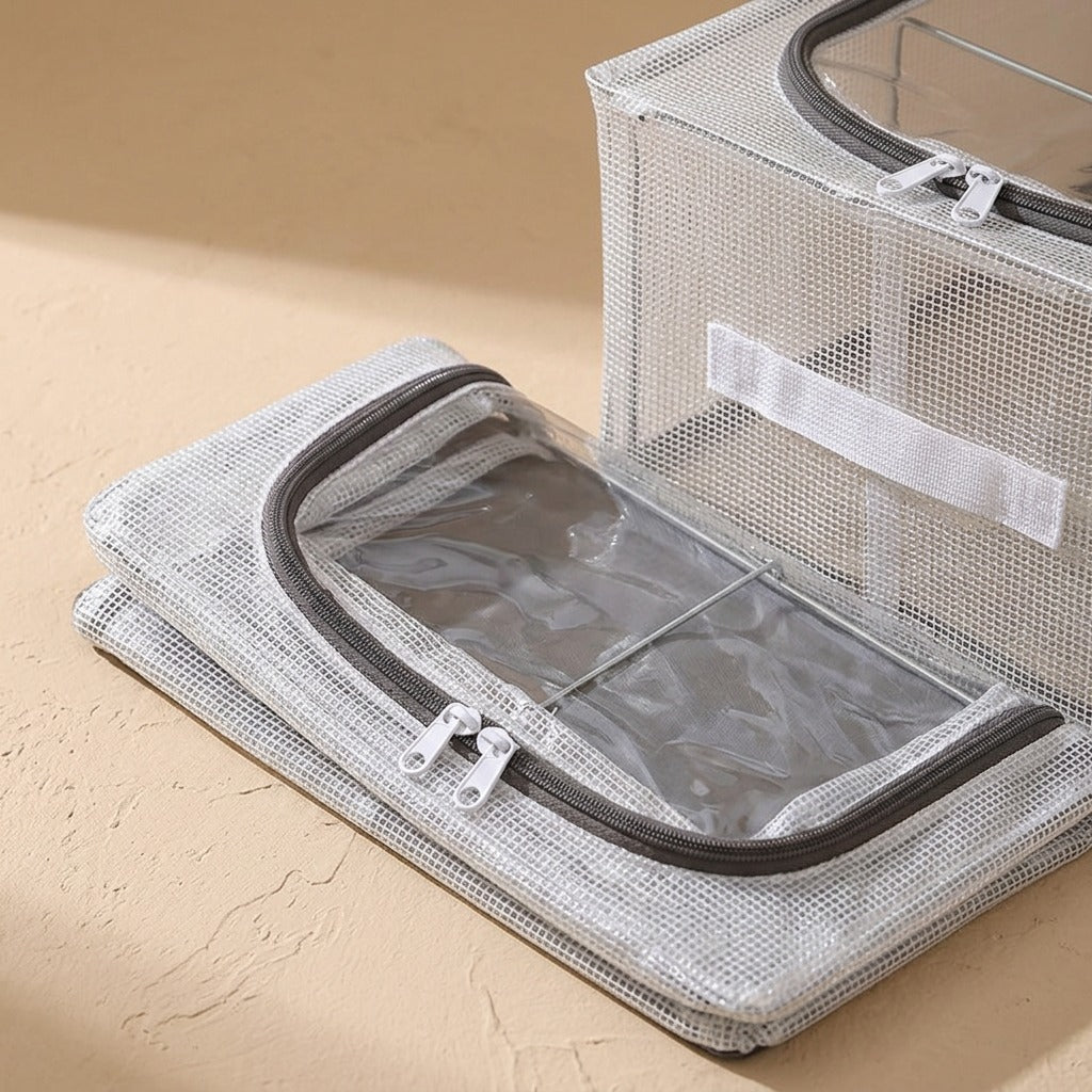 Pairfold™ PVC Foldable Shoe Storage Box, material and detail close-up