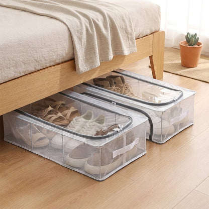 Pairfold™ PVC Foldable Shoe Storage Box, styled close view