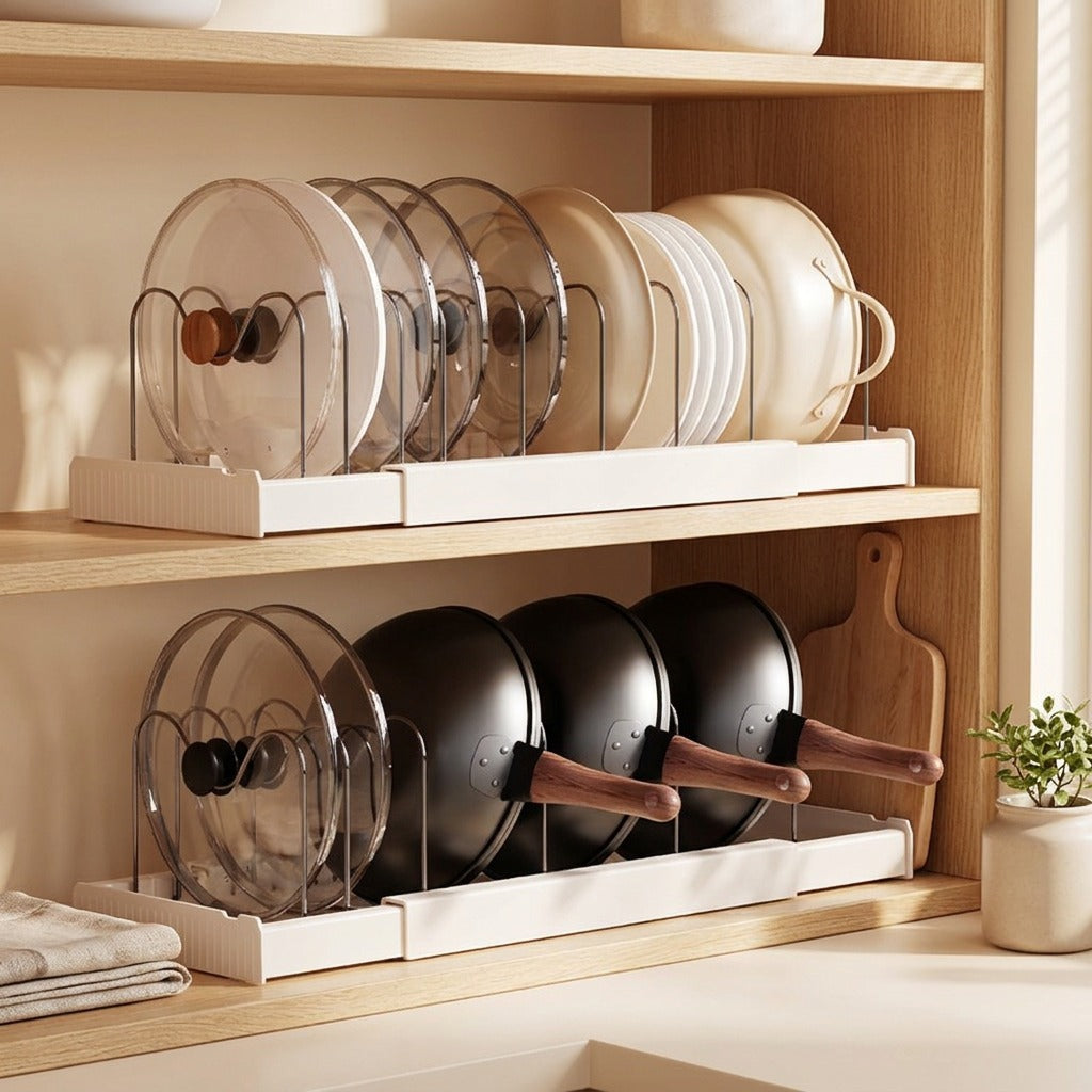 Rackstash™ Plastic Kitchen Storage Rack in a calm home setting