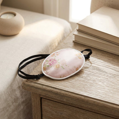 Silkblink™ Mulberry Silk Eye Patch, styled close view