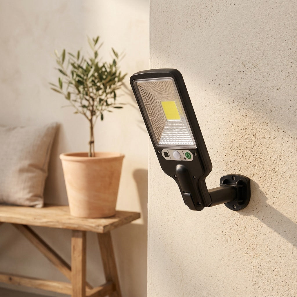 Dawnwatch™ Solar Sensor Wall Light, styled close view