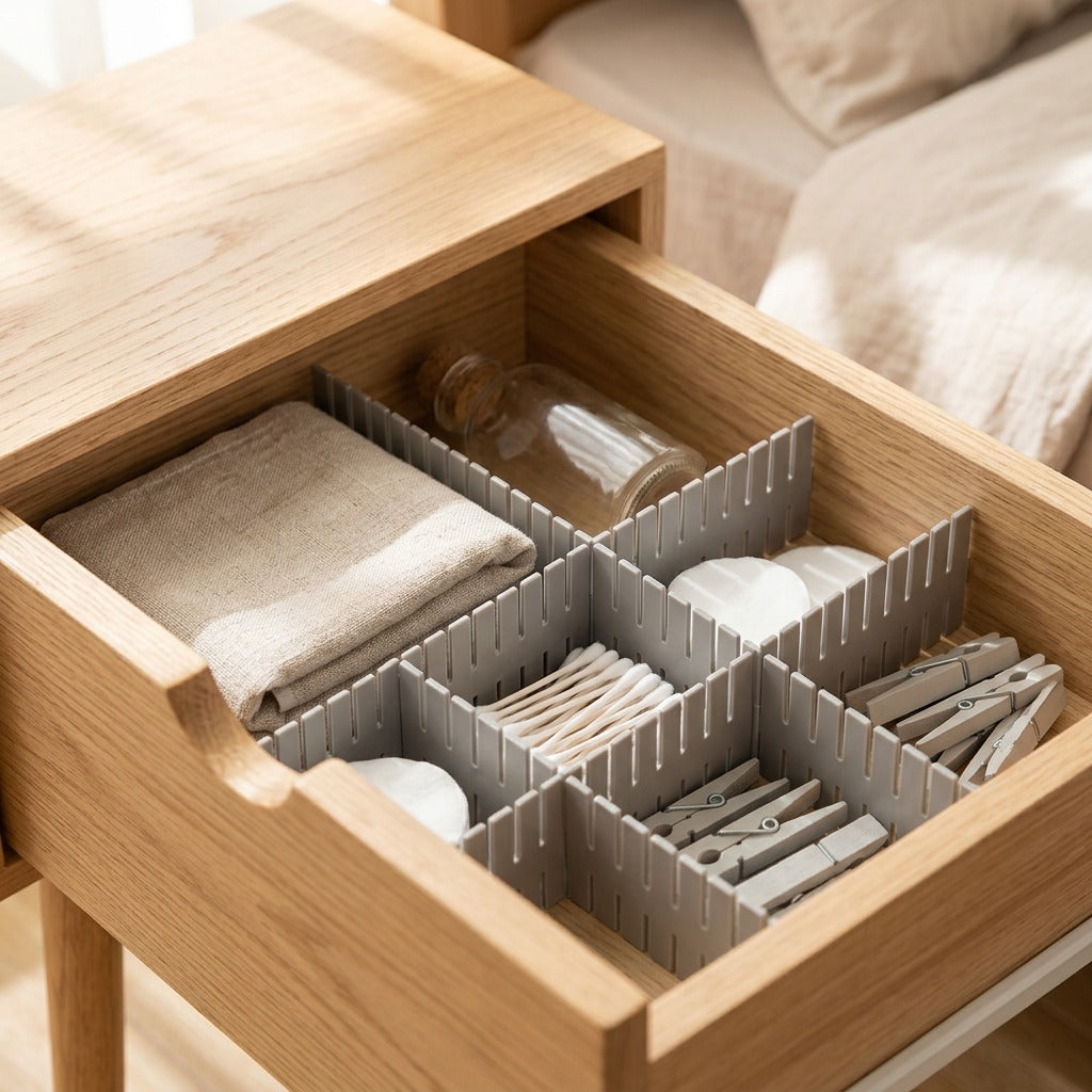Drawerfit™ Plastic Drawer Storage Divider, styled close view