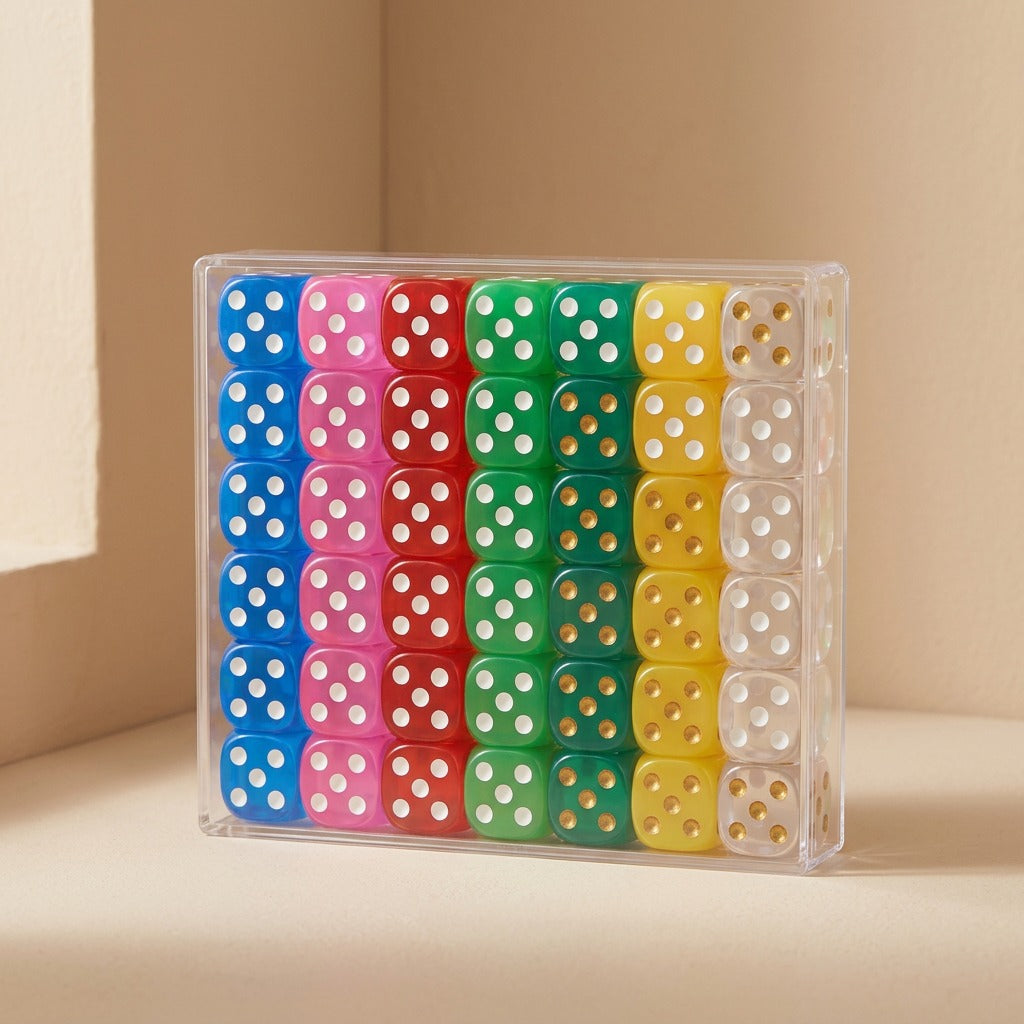 Dicegleam™ 16mm Acrylic Dice Set in Box
