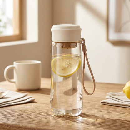 Wandercup™ Portable Plastic Water Cup With Lanyard, styled close view