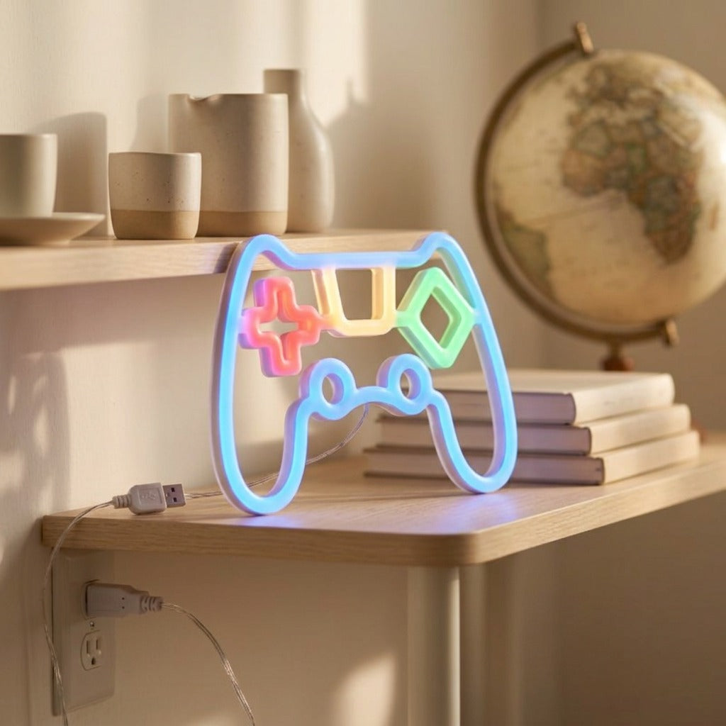 Planetlit™ LED Planet Neon Night Light, styled close view