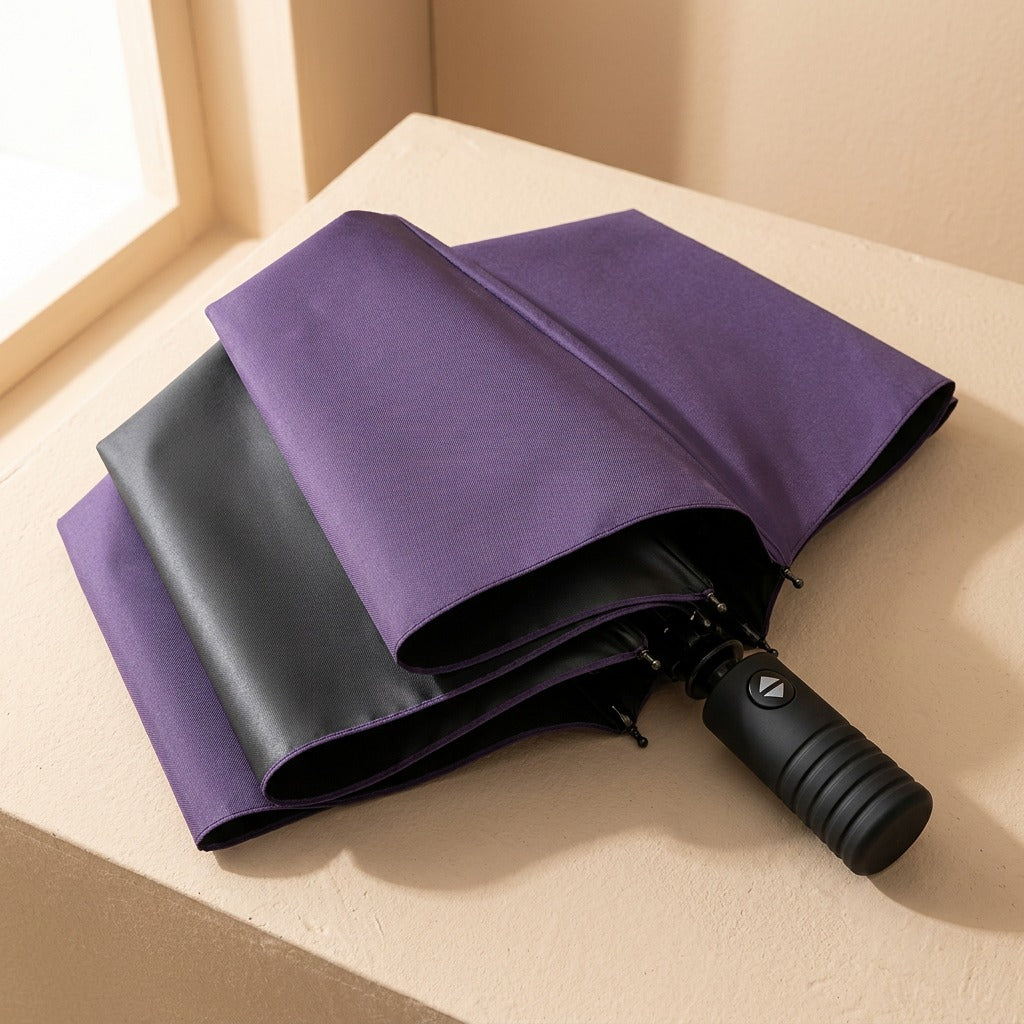 Sunrib™ 12-Bone Folding Sun Umbrella, material and detail close-up