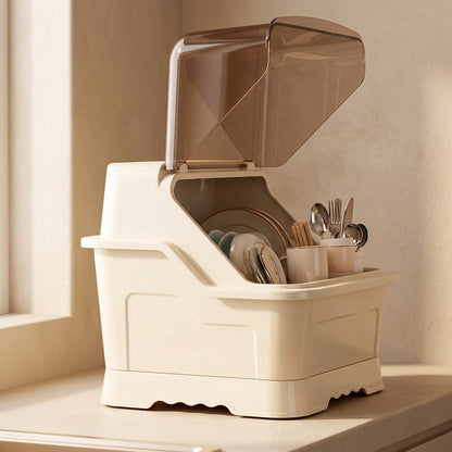 Dishperch™ Plastic Countertop Dish Rack, material and detail close-up