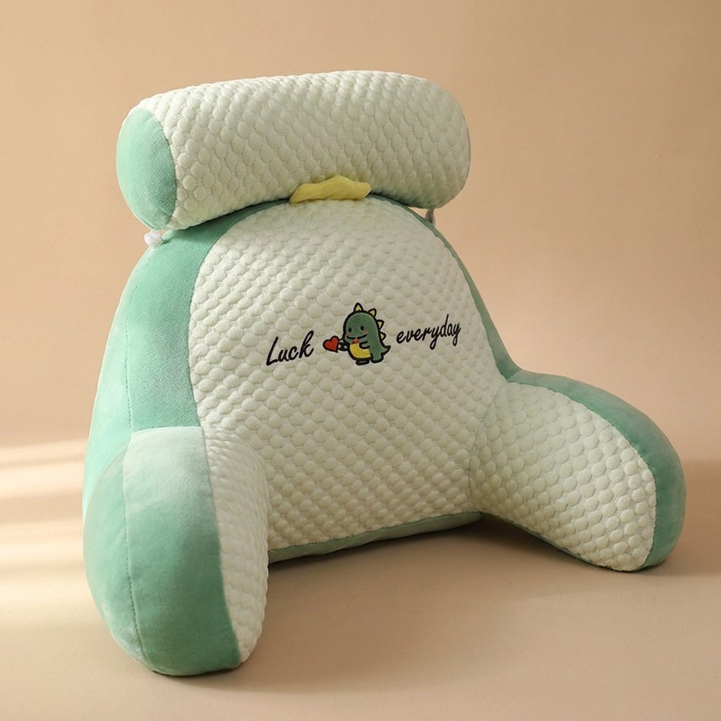 Plushperch™ Plush Cartoon Backrest Pillow, material and detail close-up