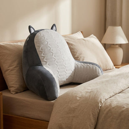 Plushperch™ Plush Cartoon Backrest Pillow, styled close view