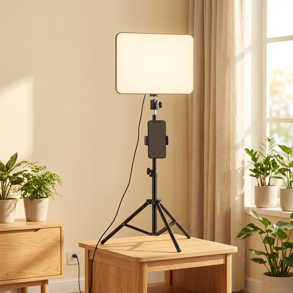 Beamsoft™ LED Fill Light Panel in a calm home setting