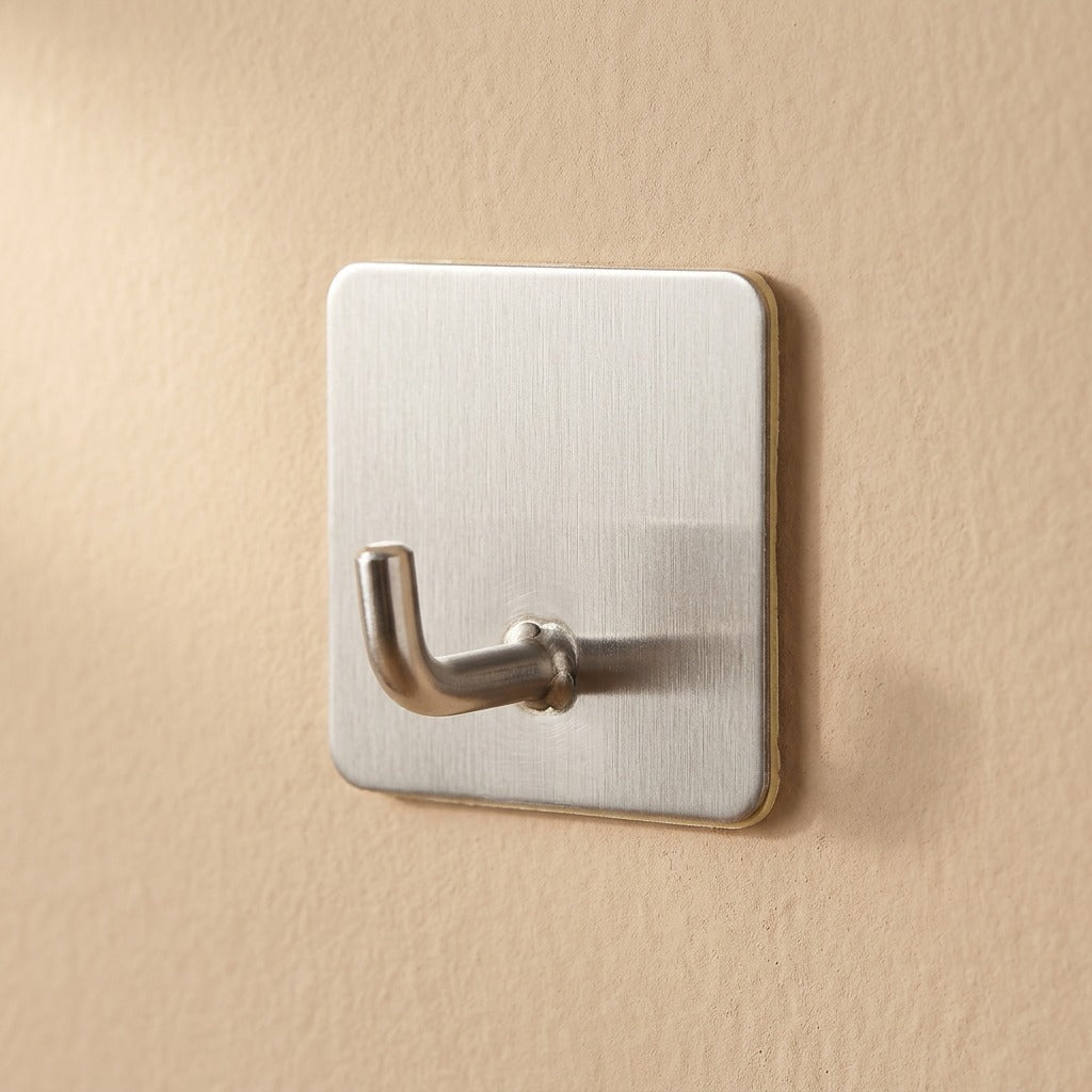 Walltack™ Stainless Steel Wall Hanging Hook, material and detail close-up