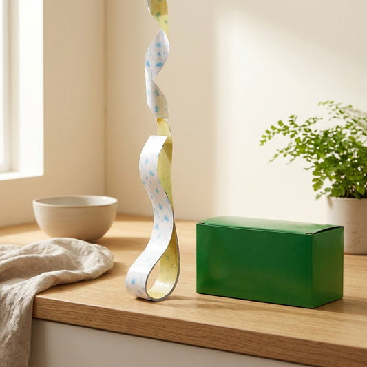Flycling™ Double-Sided Fly Ribbon Sticky Paper in a calm home setting