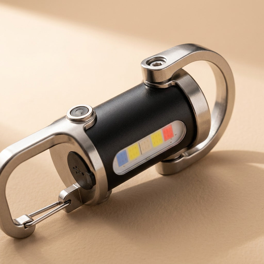 Flashbead™ LED Mini Keychain Flashlight, material and detail close-up