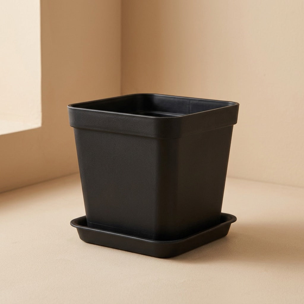 Trayroot™ PP Plastic Flower Pot With Tray