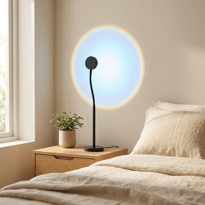 Duskglo™ LED Sunset Floor Lamp in a calm home setting