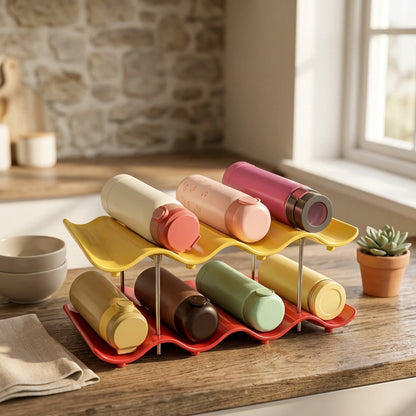 Cuptiers™ Multi-Layer Cup Storage Rack, styled close view