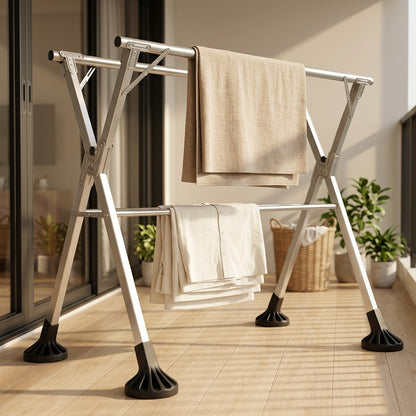 Dryspan™ Galvanized Steel Clothes Drying Rack, styled close view