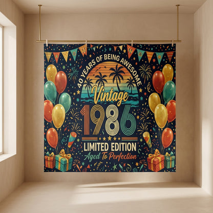 Partyveil™ Happy Birthday Backdrop Cloth