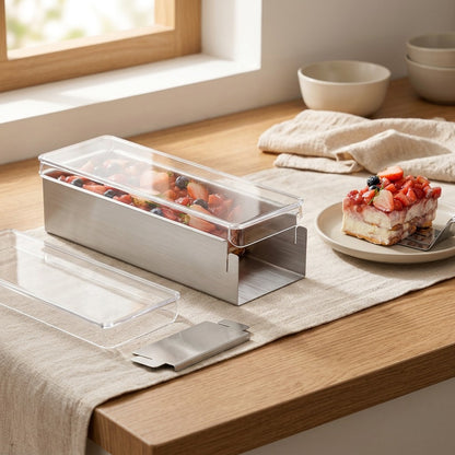 Bakefirm™ Thickened Stainless Steel Cake Mold, styled close view