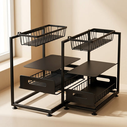 Spicetuck™ Carbon Steel Under-Sink Spice Rack, material and detail close-up