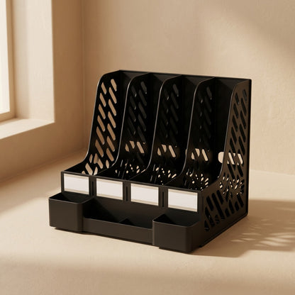 Filefour™ Four-Column Plastic File Rack