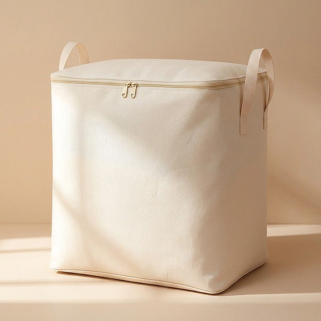 Canvaskeep™ Foldable Canvas Storage Box, material and detail close-up
