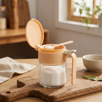 Spiceclear™ Glass Solid Seasoning Jar, styled close view