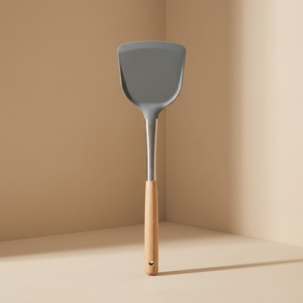 Stirwood™ Silicone Spatula With Wooden Handle