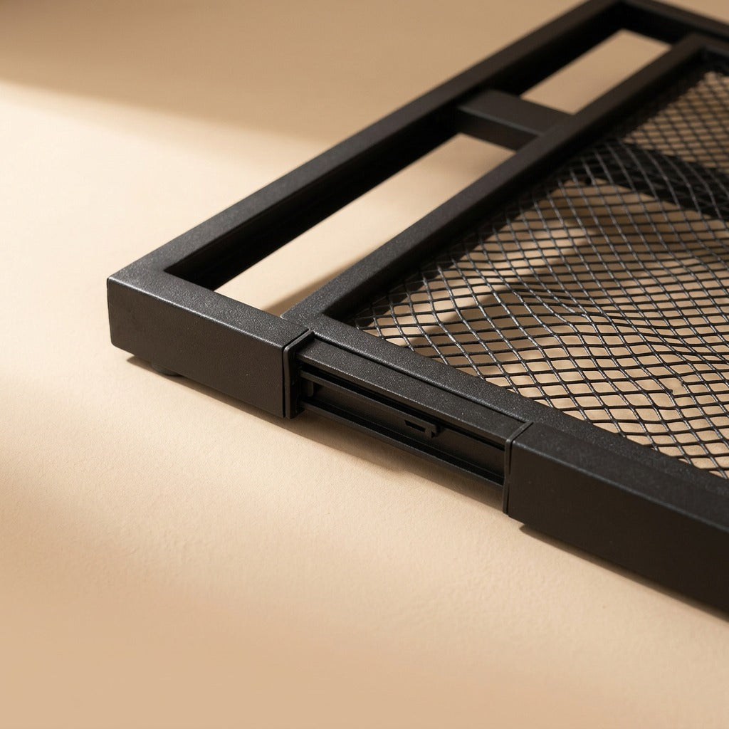 Extendrack™ Extendable Iron Storage Rack, material and detail close-up