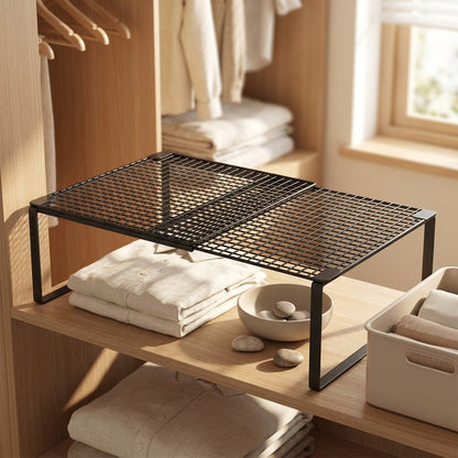 Extendrack™ Extendable Iron Storage Rack, styled close view